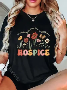 100% Cotton Hospice Nurses Social Worker Palliative Care Hospice Aide T-Shirt