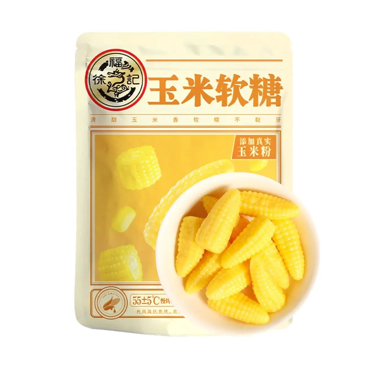 HSUFUCHI Taiwanese Corn Soft Candy 11.6oz - Authentic Corn Flour Added
