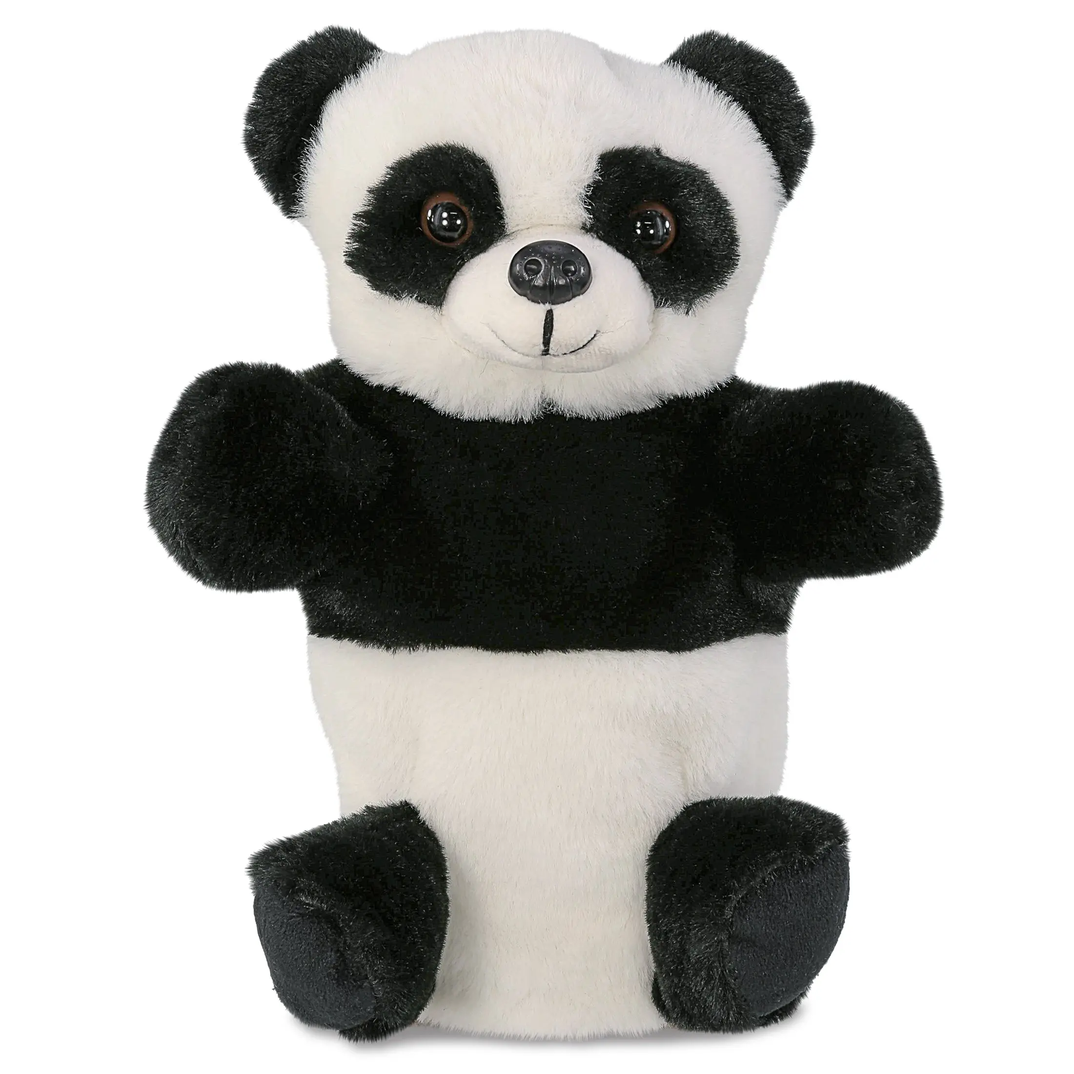 DOLLIBU Unisex Polyester Super Soft Plush Panda Hand Puppet - Realistic, Comfortable Wear, Balanced Structure, Quick-Dry, Movable Head & Arms, Ideal for Story Time & Classroom, For 10-12 Years & Collectors, 7l x 5.5w x 9.5h in