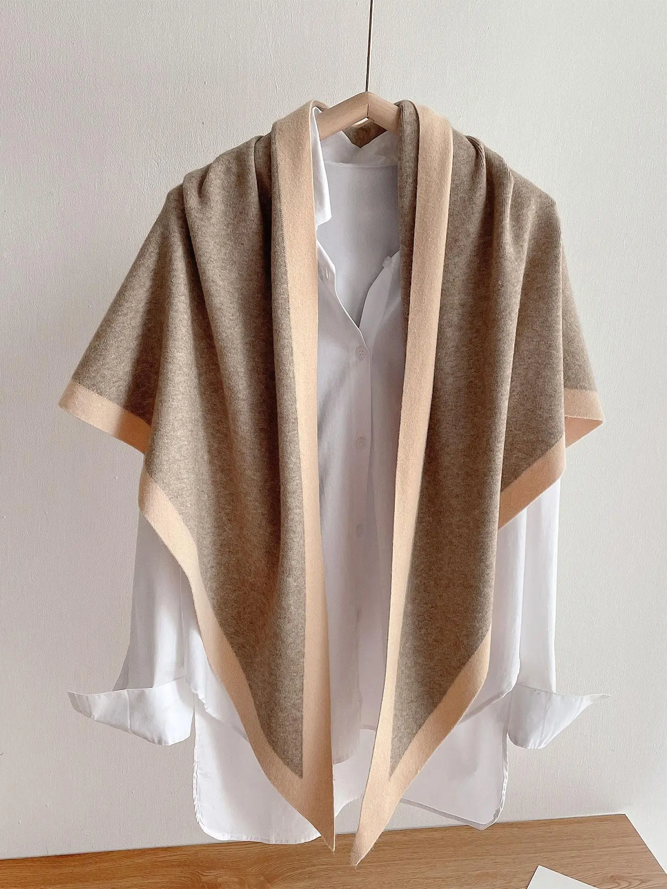 Solid Color Double Sided Shawl, Casual Versatile Scarf for Women, Fashion Accessories for Party, Daily Clothing Decor, Trendy All-match & Exquisite Scarf for Birthday Gift, Tignon Scarf, Wrap