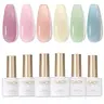 GAOY Jelly Green Gel Nail Polish Set, 6 Sheer Spring Colors, Summer Days | Transparent Green Blue Yellow Colors Gel Nail Polish Kit, UV/LED Cure Required, Easy DIY Manicure at Home