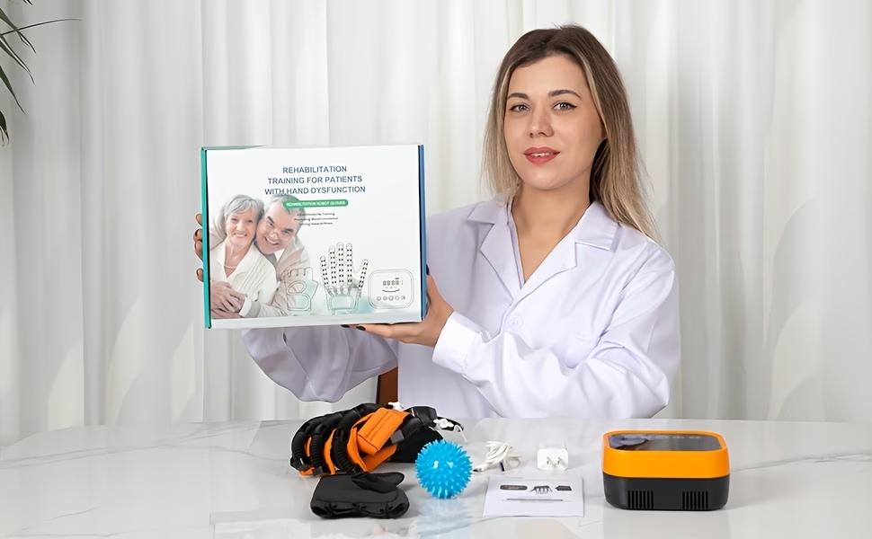 New upgraded rehabilitation gloves for patients with stroke, hemiplegia, and hand function impairments; robotic hand trainer, recovery device, finger strength training equipment