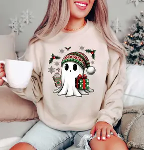 Ghost Santa Christmas Shirt Funny Holiday Mashup Design
