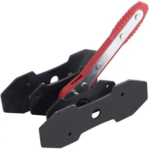 Brake Caliper Press Tool, 360 Degree Swing Ratchet Expander Wrench Car Wheel Piston Spreader with Extra 2PCS Large Plates for Single Twin Quad Sextuplet Piston Disc Brake Caliper, Red