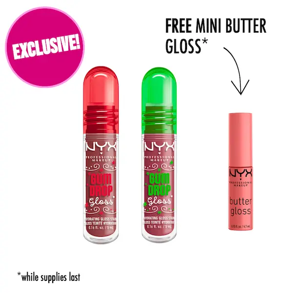 Gumdrop Gloss Lip I.V. Gloss Stain Duo, NYX Professional Makeup Gumdrop Gloss Lip I.V. Gloss Stain Duo, NYX Professional Makeup