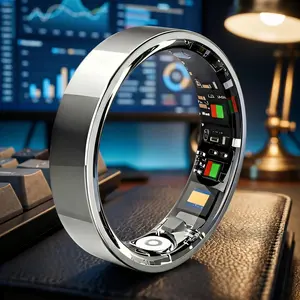 Titanium Smart Wellness Ring - IP68 Waterproof Activity Tracker, Sleep & Movement Insights, Premium Tech Jewelry for Men & Women, Compatible with iOS & Android