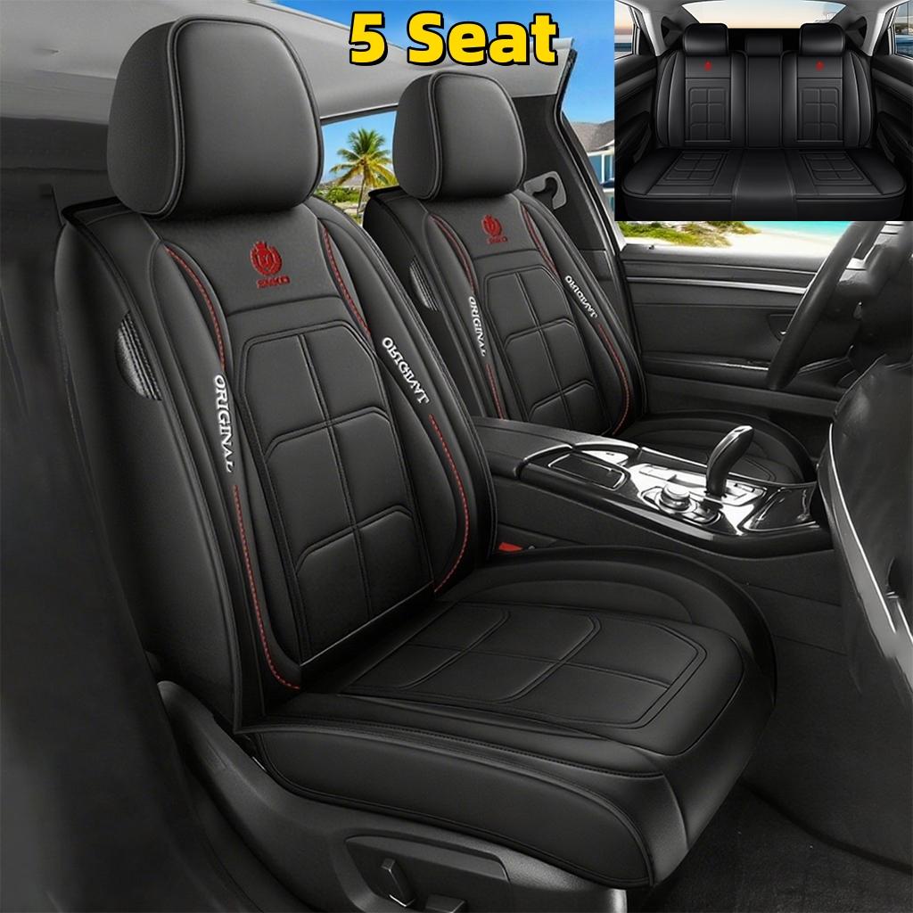 Premium PU Leather Car Seat Covers - Scratch-Resistant & Wear-Resistant - Full-Body Protection for 5 Seats - Water-Resistant & Easy to Clean - Seat Protection for All Seasons
