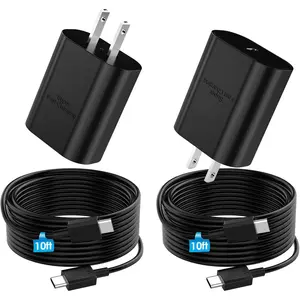 Super Fast Charger Type C, 25W PD USB C Wall Charger Fast  with 10FT Long Type C Charger  for  Galaxy S25/S24 Ultra/S24/S24+/S23 Ultra/S23/S22 Ultra/S22/S21 Ultra/S20 Ultra/Note 20