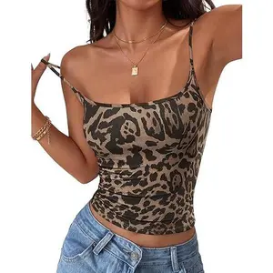 ZESICA Women's Adjustable Spaghetti Strap Camisole Tops 2026 Summer Square Neck Basic Cami Tank Top Y2k Going Out Shirts
