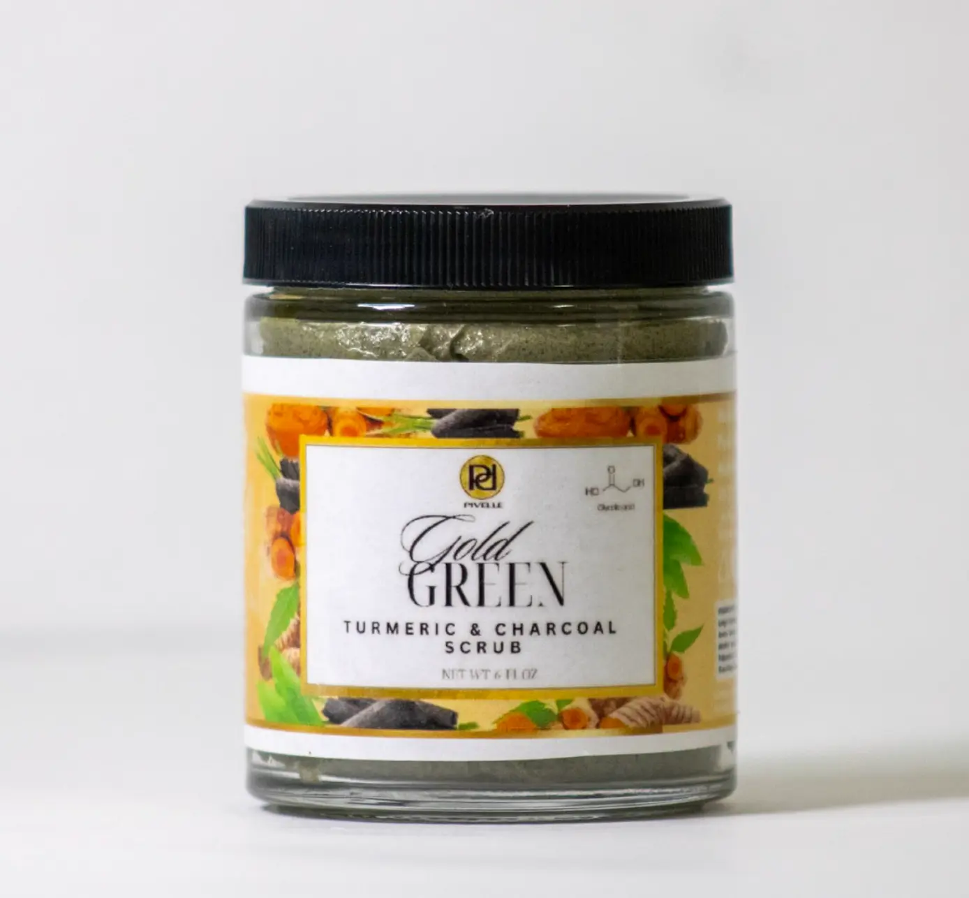 Vegan Turmeric Face Scrub & Mask Kit, Smooth Detox Skincare Treatment with Glycerin