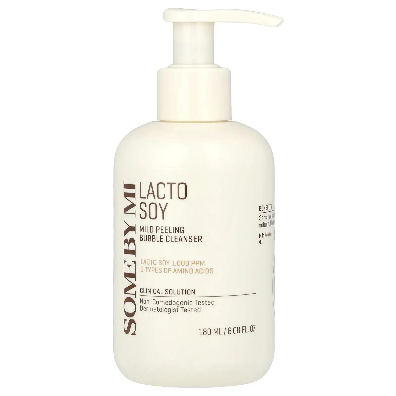 SOME BY MI Lacto Soy, Mild Peeling Bubble Cleanser, 6.08 fl oz (180 ml) SOME BY MI Lacto Soy, Mild Peeling Bubble Cleanser, 6.08 fl oz (180 ml)