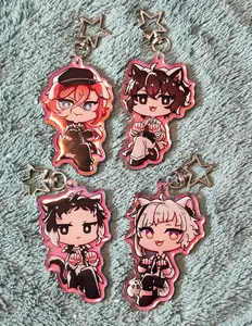 Bungo Stay Dogs BSD Keychains, Soukoku and Shin Soukoku/Dazai Osamu, Chuuya Nakahara, Atsushi Nakajima, Akutagawa Ryunosuke