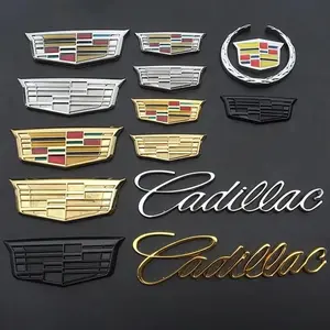 3D Metal Car Emblem Fender Side Rear Trunk Badge Sticker for Cadillac Escalade DTS SRX XT5 XTS ATS BLS CT4 CT5 CT6 CTS SLR SLS
