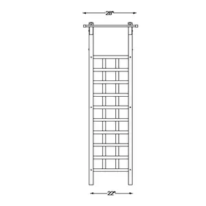 Dura-Trel Providence 64 x 85 Inch PVC Vinyl Outdoor Garden Patio Arbor, White
