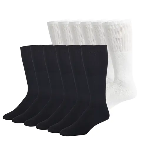 12 Pairs Premium Cushion Tube Socks - Over-The-Calf Compression Grip Performance Sports Socks Set, Sweat-Absorbing Anti-Slip Gym Workout Apparel for Running Soccer