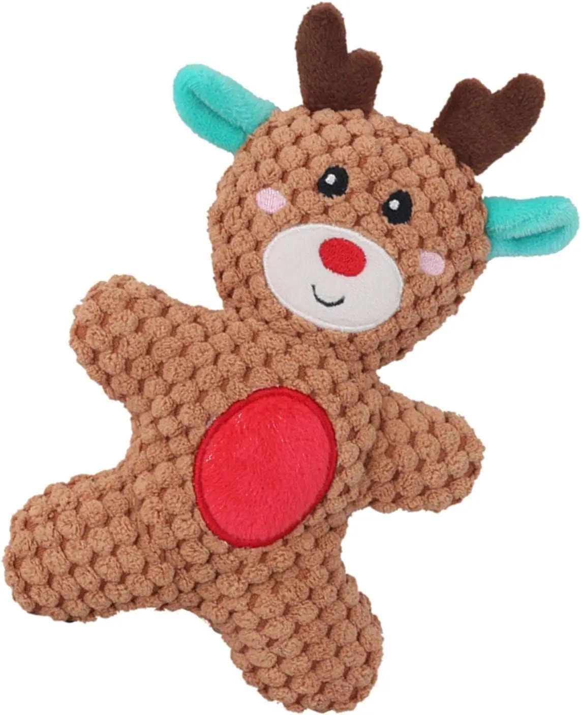 Elk-Shaped Squeaky Dog Toy, Fabric Interactive Training Toy for Small Medium Large Dogs