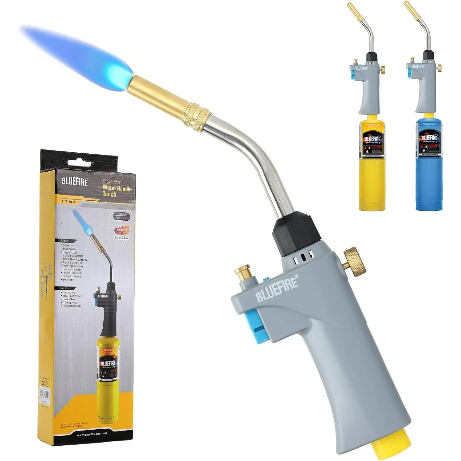 英7” Blue Flames Stop Right Here / 	Riks Tune JB126 R&amp;B /00080 BLUEFIRE BTS-8090 Auto ON/OFF Trigger Start Heavy Duty Gas Welding