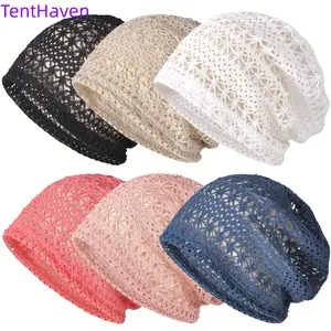 2026 New Product 6-pack Spring and Summer Lace Mesh Baotou Beautiful Hat for Women, Hollow out Breathable Thin Single layer Japanese and Korean Face Show Small Pile Cap