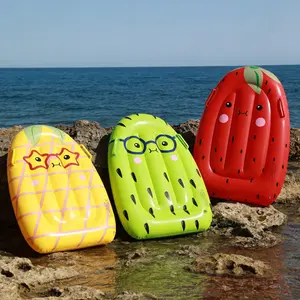 Portable Inflatable Surfboard with Fruit Pattern, Summer Water Sports Board, Ideal for Vacation Entertainment, 1pc