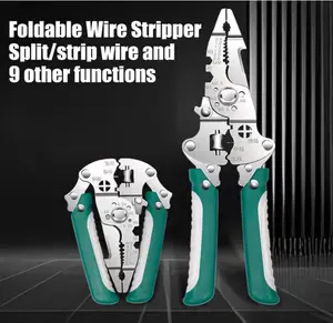 No more worries about electrical work! This stainless steel foldable wire stripper takes care of wire separating, winding and stripping all in one.