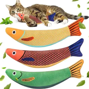 3 Simulated Minty Saury Cat Toys, Self-Entertainment Boredom Relief Durable Scratch-Resistant Biting-Proof Hemp Fish Wand, Cat Teaser Toy, Perfect Companion for Cat Lovers, Ideal Gift for Cats, Birthday Present, Pet Supplies