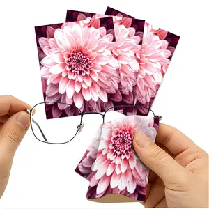1/3/6/14pcs Lens Cleaning Cloth, Multiple Specifications Available, Single - Sided, Soft & Layered Like Pink Dahlia Petals, Ideal for Camera & Eyeglass Cleaning, Gentle Care for Lenses, Enhance Visual Clarity, Romantic Pink - Inspired Design