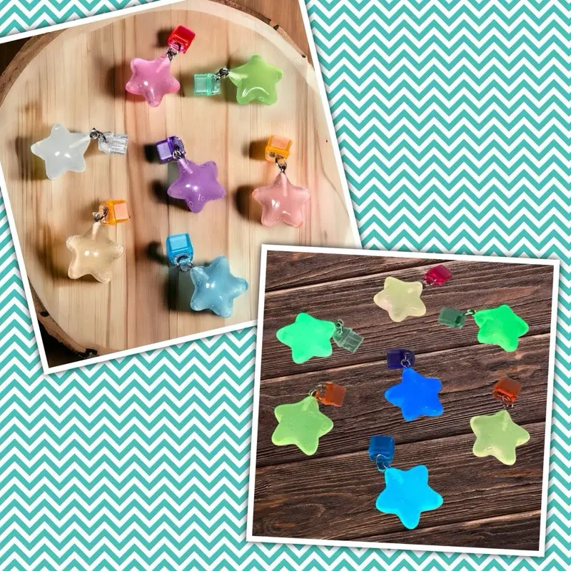 Star Kindle Charm Glow in the dark - Phone Charm - USB Charm - Mini Keychain Charm - Dust Plug - Bookish Merch - Smartphone, Cellphone