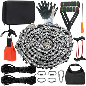 55 Inch High Limb Rope Saw with 70 Sharp Teeth, Double Sided Portable Pocket Chainsaw for Outdoor Tree Cutting Pruning Logging