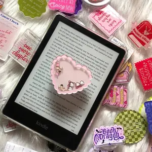 Heart Shaker PhoneGrip, Romance Reader Cute PopSocket, Aesthetic Reader Gift, Kawai Heart Shaker, Book Lover Gift for Her, Booktok Accessory