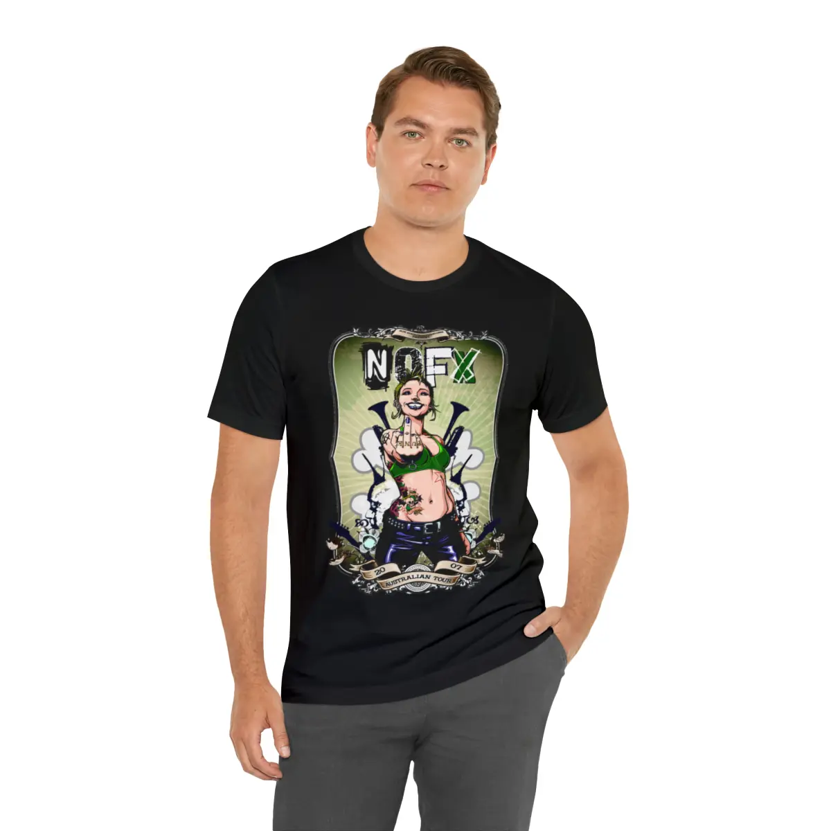 INDEX 20 07 AUSTRALIAN TOUR T shirt Clash black nofx T shirt