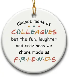 Coworker Xmas Hanging Ornaments, Motivational Gift for Colleague Women Friend Coworkers Leaving - Retirement Social Worker BFF Ornament Keepsake Gifts