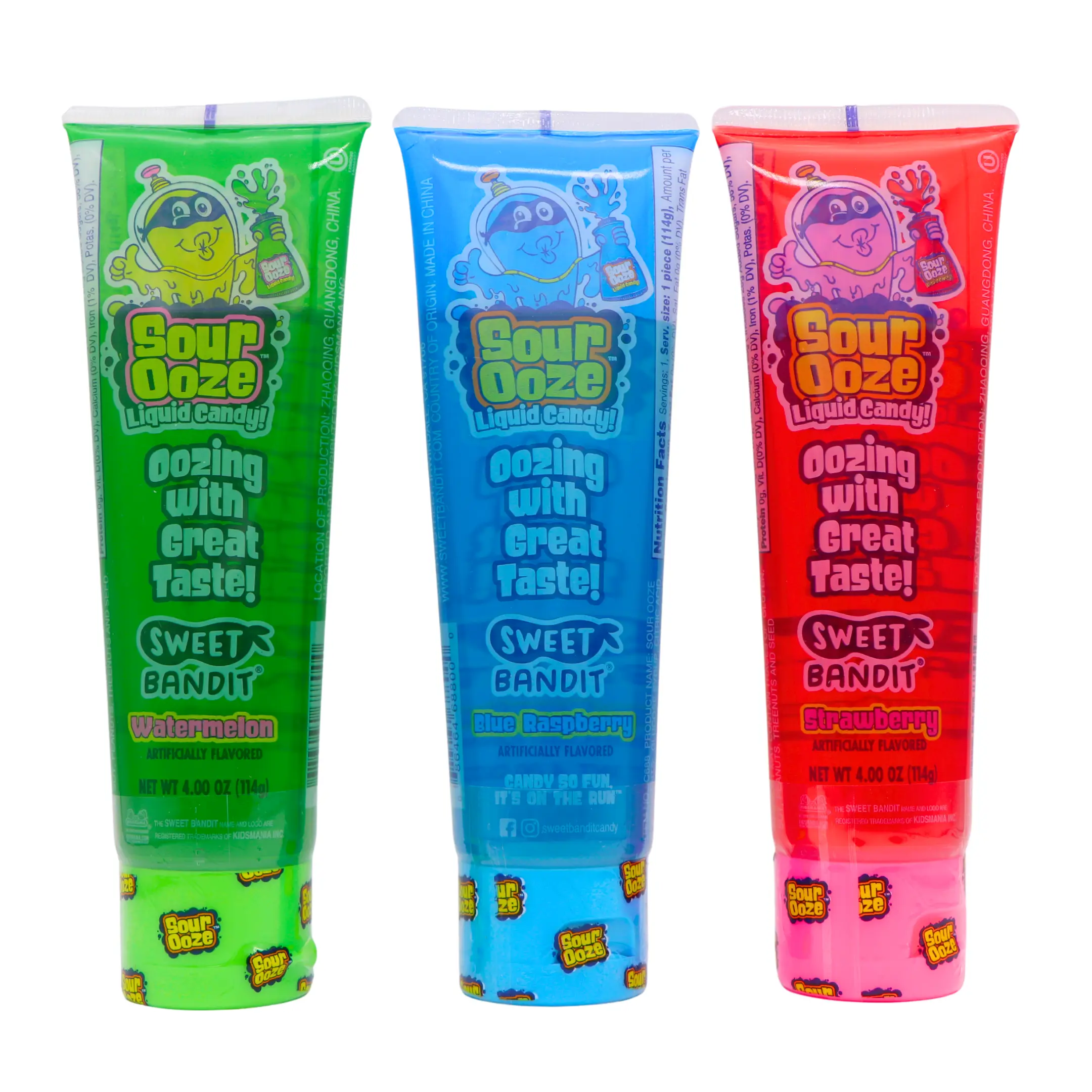 Sour Ooze Tube | Watermelon, Blue Raspberry or Strawberry | 90s Nostalgic Sour Candy (1 Tube Count)
