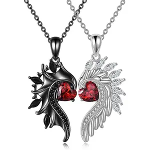 Angel Devil Wing Shape Pendant Necklace Party Jewelry Couple Chain Necklaces