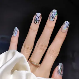 QUINNAS AURORA HALLOWEEN Semi-Cured Gel Nail Wraps, Semi Cured Gel Nail StripsBUY ANY 2 NAIL KITS GET FREE UV LAMP- NG200106