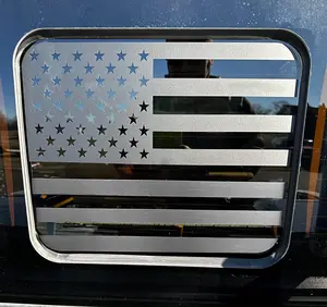 Ford F150 F250 F350 2015–2025 Rear Middle Window American Flag Decal Car Decoration Car Accessories