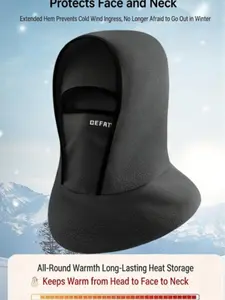 Multi-functional Outdoor Winter Warm 2-in-1 Hat & Scarf: Cycling Face Mask Sports Ski Balaclava with Neck Protection, Windproof & Cold-Resistant