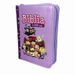 Biblia Mi Gran Viaje de Bolsillo con Cierre RV1960, imit piel lila. No índice.