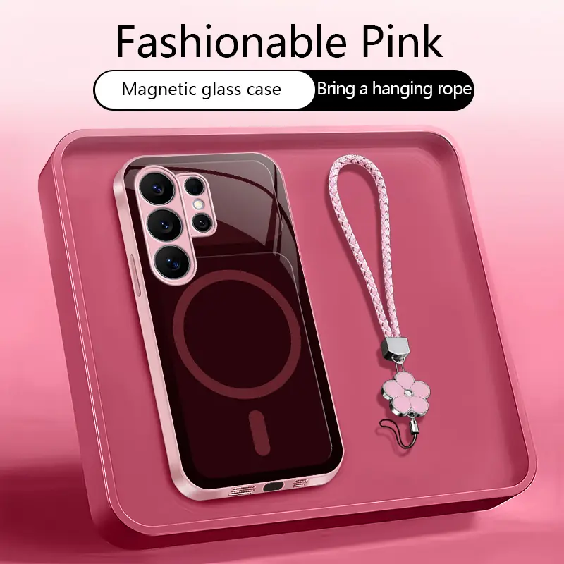Dopamine Contrast Color Magnetic Phone Case, suitable for Samsung Galaxy S26 Ultra S25 Ultra S24 S23 S22 S21 S20，Newly Upgraded Magnetic Design, Full Lens Protection, Anti-Fall & Wear-Resistant, No Paint Peeling-XS9527