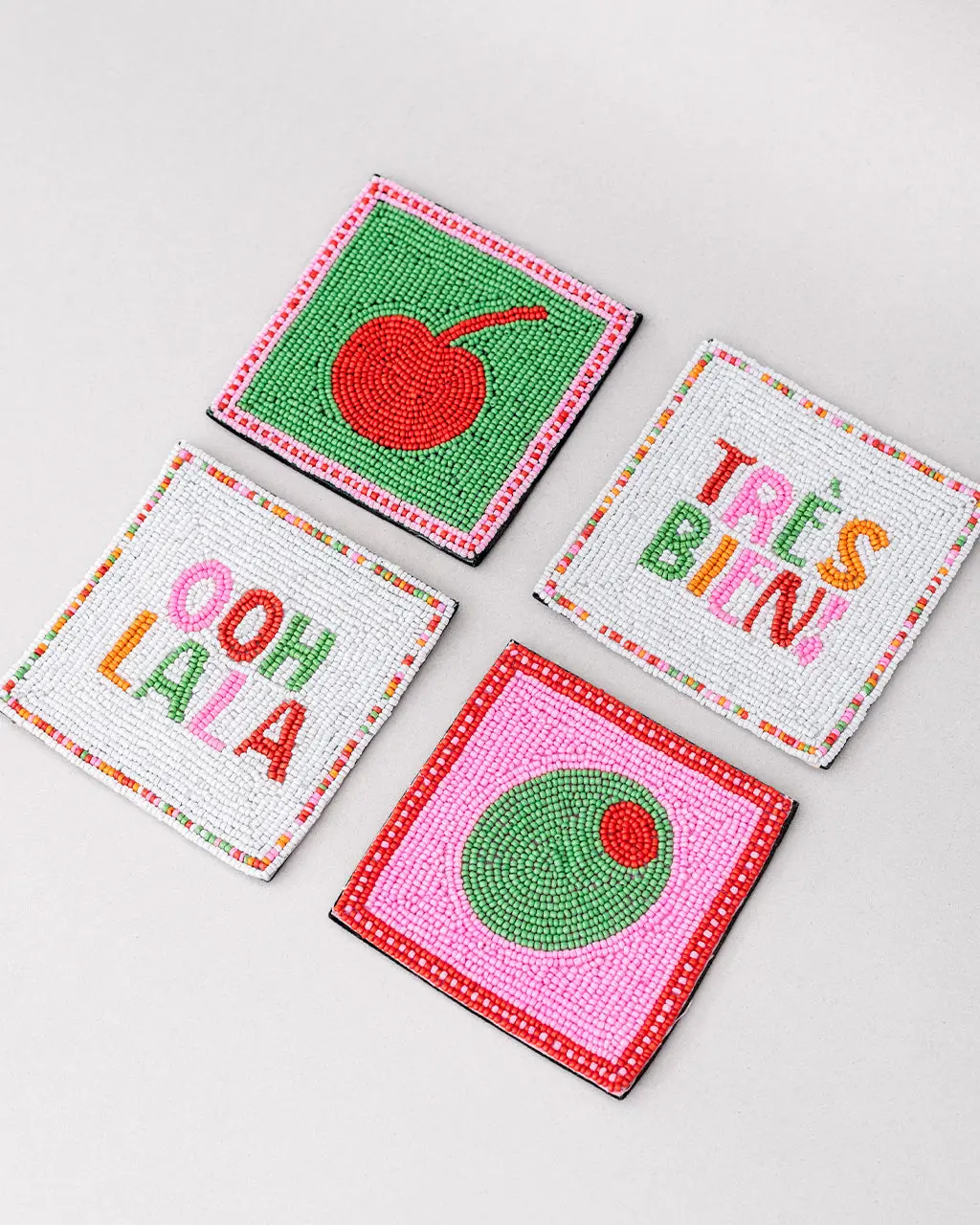 Cocktail Beaded Coaster Set