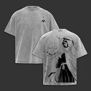 [EmberSouth] Kuchiki Rukia BLEACH Unisex Oversize Heavyweight Cotton Vintage Washed Tee Gift For Anime Fan Bleach T-Shirt