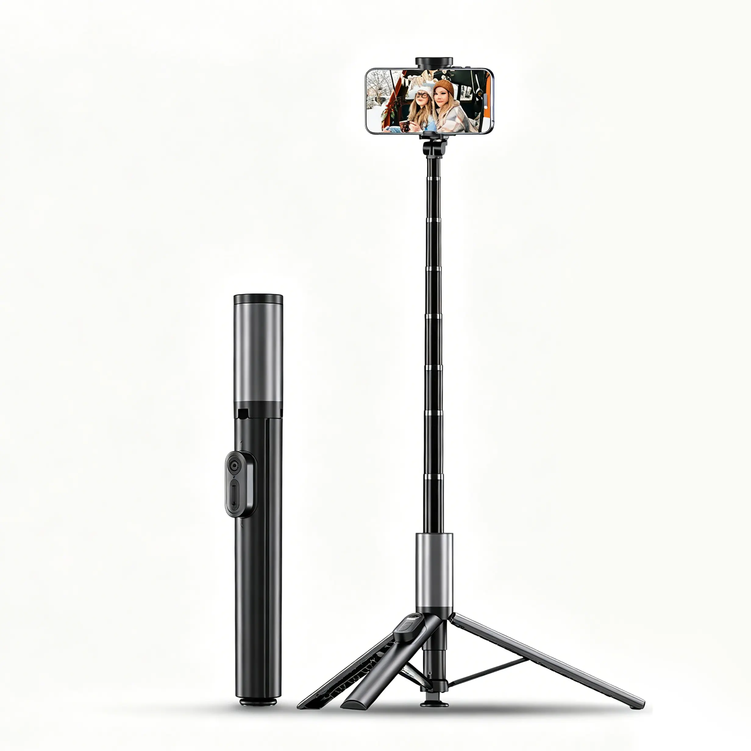 2026new 68inch Selfie Stick Tripod for iPhone, Auto-Open Phone Tripod Stand with Smart Remote Support Cell Phone Zoom in/Out,Front/Rear Camera Switch,Travel Selfie Stick for iPhone/Android