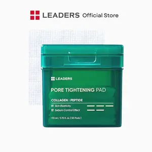 [LEADERS Official] Pore Tightening Pad – Triple‑Action Pore Refining Pads to Reduce Shine, Tighten Enlarged Pores & Improve Elasticity – Lightweight Essence Pads for Oily, Combination & Pore‑Prone Skin, 50 Pads / 170 ml