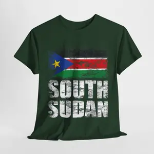 Flags on Merch - South Sudan Sudanese Flag T-Shirt Unisex T-Shirt, Short-sleeve, Full Color Menswear Top