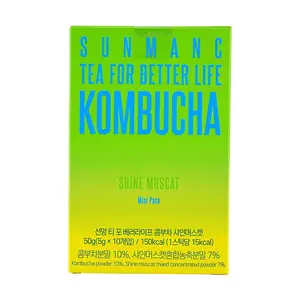 SUNMANC Korean Kombucha Tea Bags - Rose Grape Flavor, 10 Sachets (50g) - Refreshing Probiotic Drink