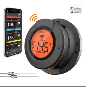 Grillers Instant Digital Meat Thermometer -Stainless Waterproof Lifetime Warranty Perfect for BBQ Baking Air Fryer Kitchen Utensils with App – Bluetooth BBQ Grill Thermometer,Digital Food Temperature Probe for Steak,Chicken,Smoker,Oven,indoor and outdoor
