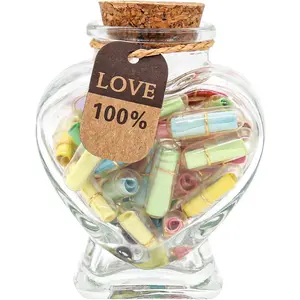 Capsule Letters Message in a Bottle - Love Letter for Valentine's Day, Birthday - Lovely Notes Couples Gifts for Him Her Boyfriend Girlfriend (Mixed Color 30 count)