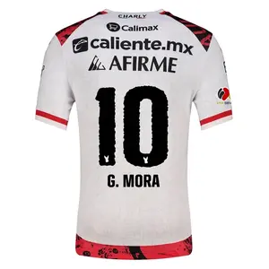 Men's Gilberto Mora #10 Xolos de Tijuana Away Jersey 25/26 White | Liga MX Soccer Shirt | Club Tijuana Football Fan Apparel | Unisex Game Day Gift