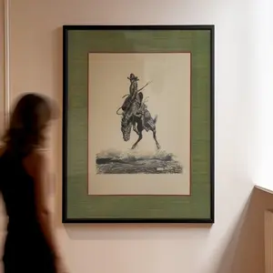 Vintage Cowboy Riding Poster, Classic Western Wall Art for Living Room, Office or Ranch Decor, Perfect Rustic Gift for Father’s Day, Birthdays or Housewarming