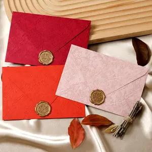 Vintage Multi-Purpose Envelope Set, Stationery Office Supplies, Pure Color Paper Envelopes & Wax Seal Stickers, Ideal for Office Use, Weddings, Valentine's Day Cards