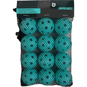 Popper Mini Plastic Baseballs  Made of Impact Resistant and Rebounding Material Practice for Baseball & Hitting Ball (Pack 12 Balls)